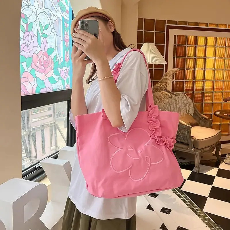 UAKISS  -  Solid Canvas Shoulder Bag INS Casual Versatile Crossbody Bags Popular Women's Crossbody Bag Female  New