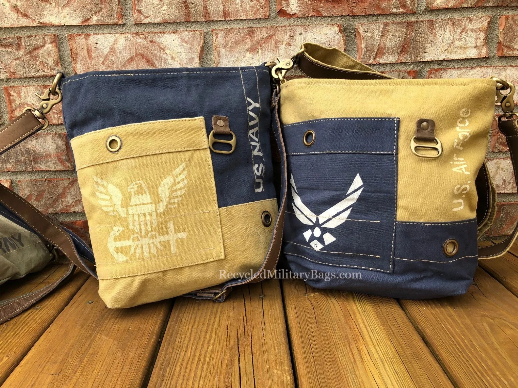US Navy Sustainable Canvas Crossbody ~ Navy Proud