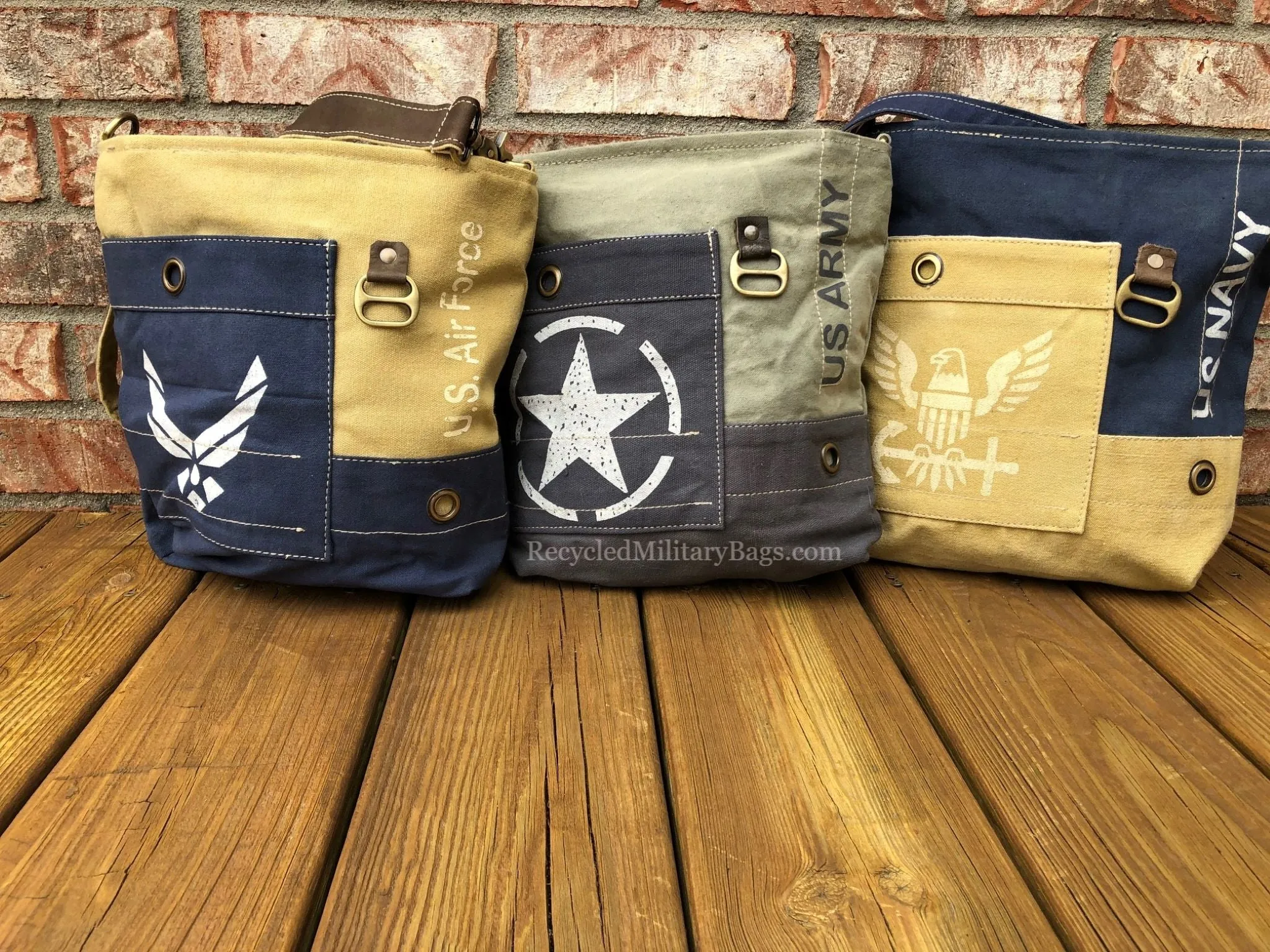 US Navy Sustainable Canvas Crossbody ~ Navy Proud