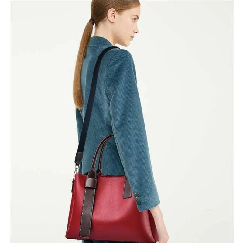 Vegan Leather Tote with Silt Pocket