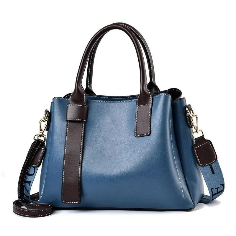 Vegan Leather Tote with Silt Pocket
