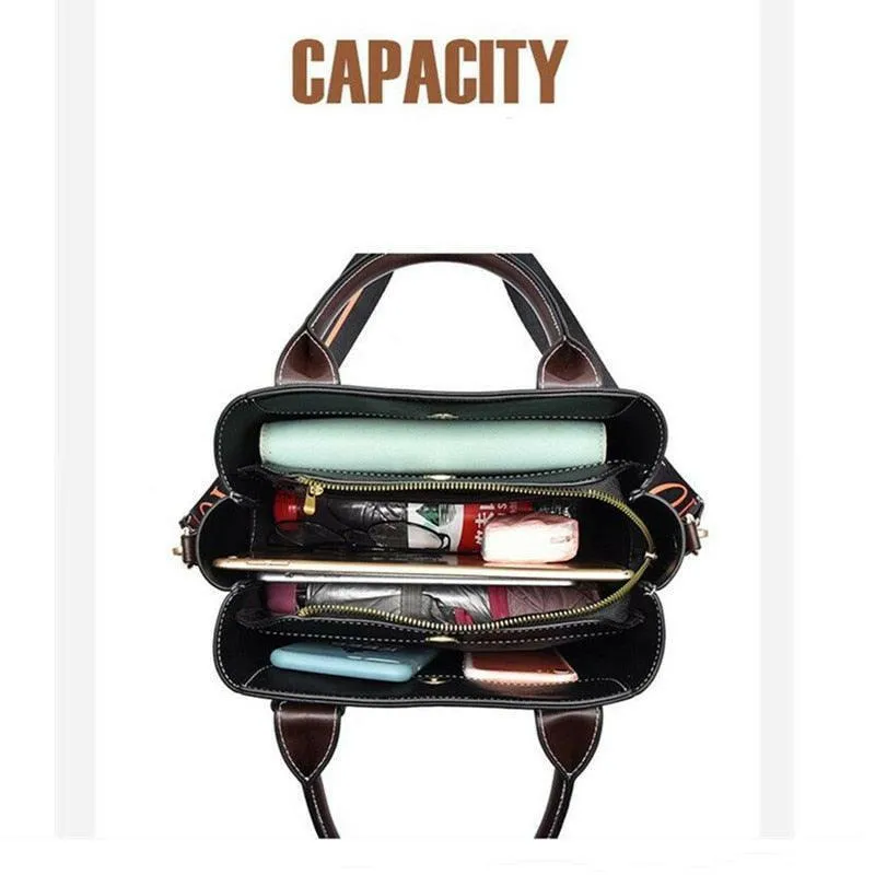 Vegan Leather Tote with Silt Pocket