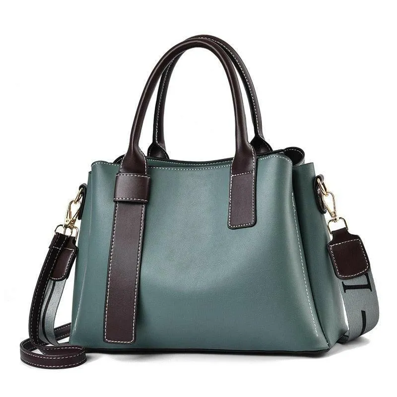 Vegan Leather Tote with Silt Pocket