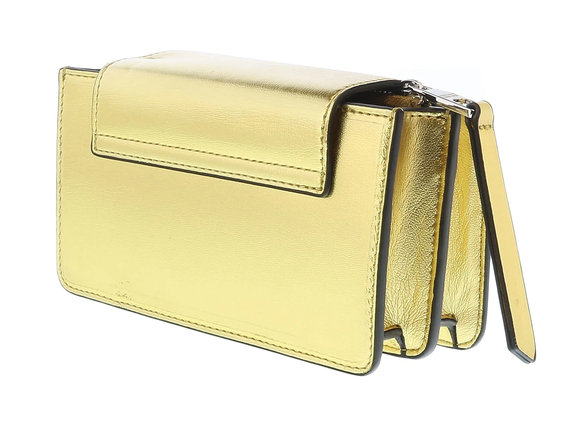 Versace Jeans Couture Gold Cardholder  Compact Crossbody Bag