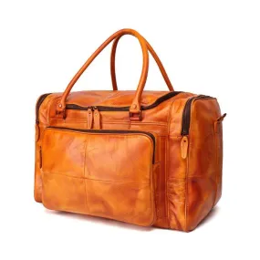 Woosir Designer Weekender Bag Leather Vegetable Tanned