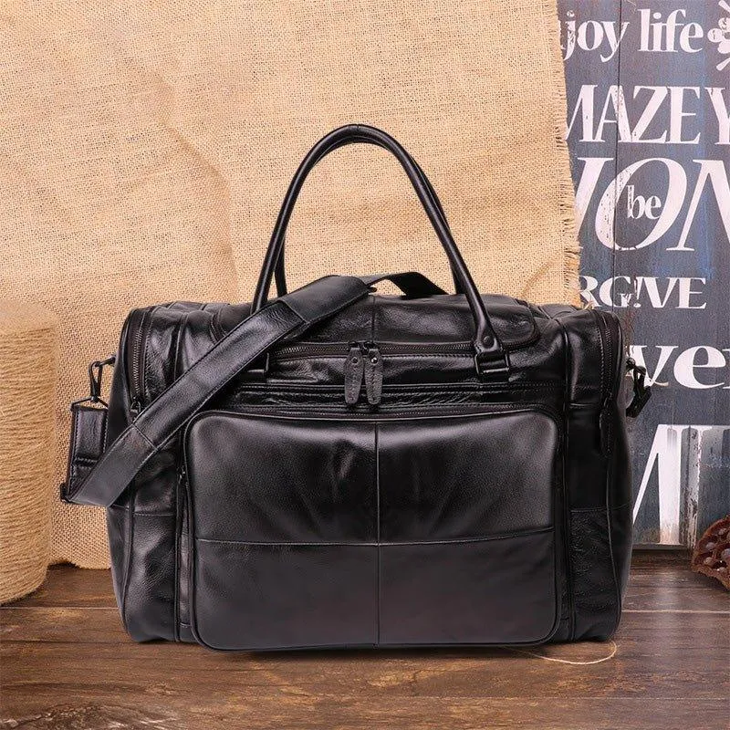 Woosir Designer Weekender Bag Leather Vegetable Tanned